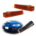 Set of 2 Amber Front Bumper Turn Signal Light Housings for Honda CR-X