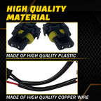2X Headlight Bulb Adapter Harness for H6054 (Compatible with 9005/9006)