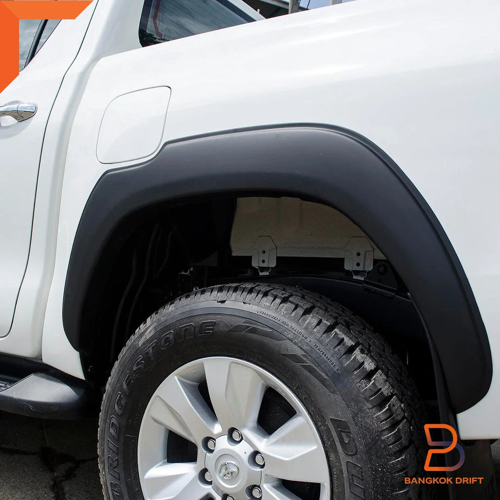 Matte Black Fender Flares Wheel Arches for Toyota Hilux Ute Revo (2015-2018)