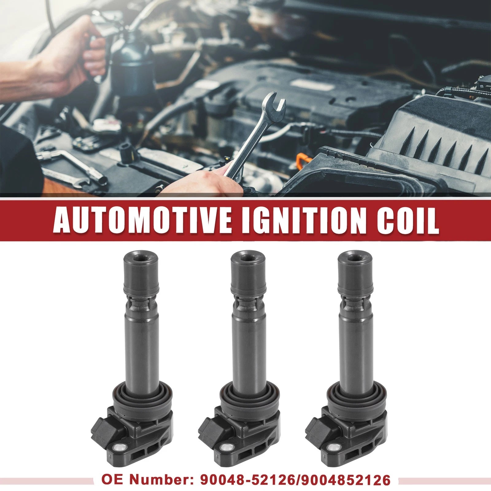 3X Ignition Coil for Toyota Duet (No. 90048-52126)