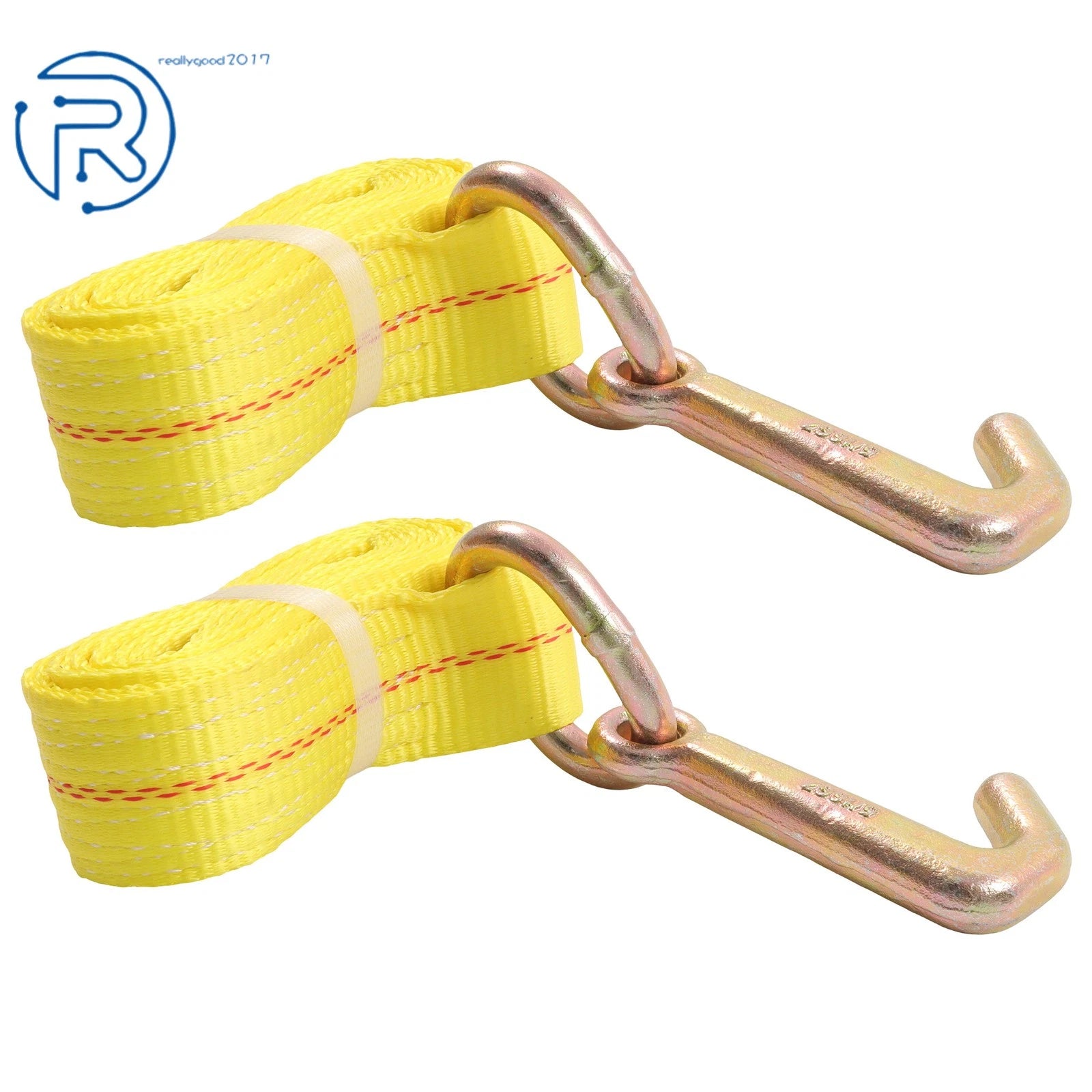 2X 2" × 10' Mini J Hook Towing Strap G70 for Trailer Wrecker