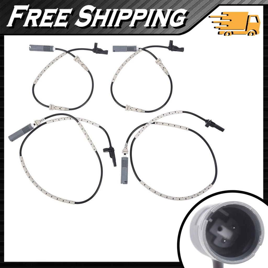 Set of 4 ABS Wheel Speed Sensors for BMW 135i 328i 330i 335d 335i 335is (2007–2013)