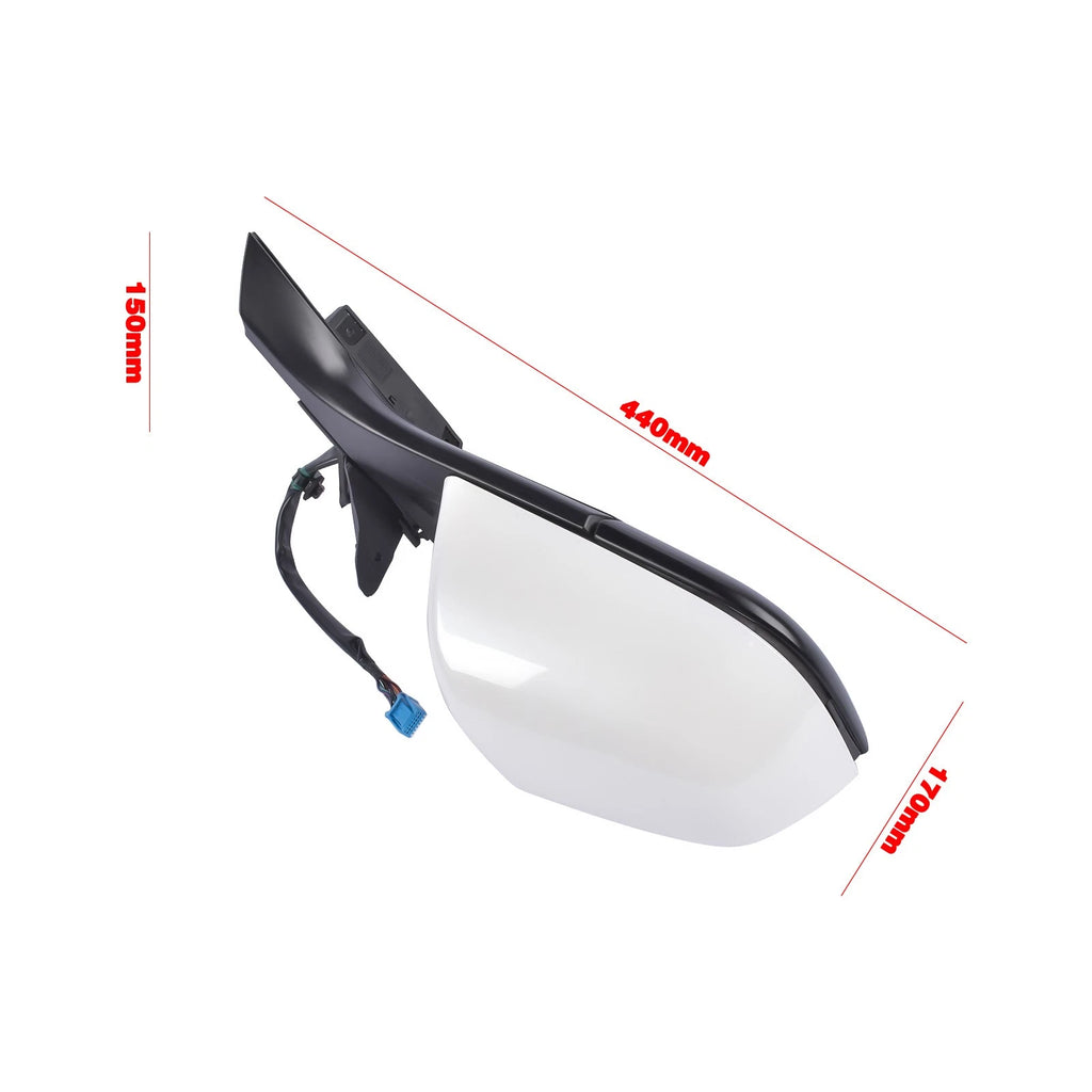 Right Passenger Rear View Mirror for Tesla Model 3 (2017–2023) - Power Fold, Heated, White