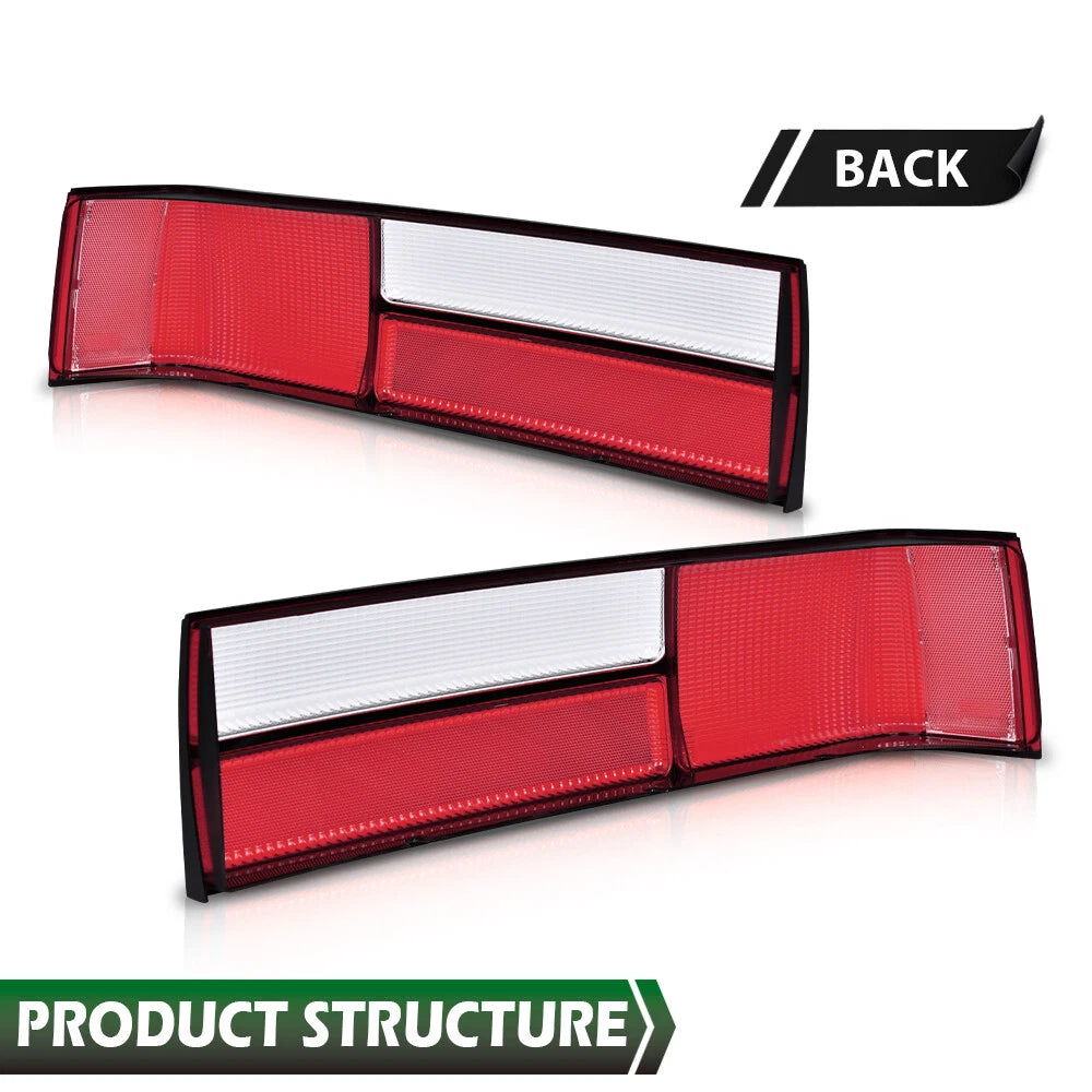 Set of 2 Tail Light Lenses for Ford Mustang (1987–1993)