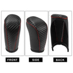 Faux Leather Carbon Fiber Gear Shift Knob Cover for Nissan 
