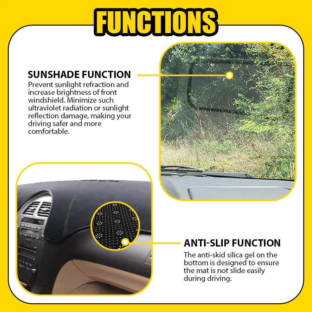Dash Mat for Lexus ES350 ES250 (2007–2011) Black