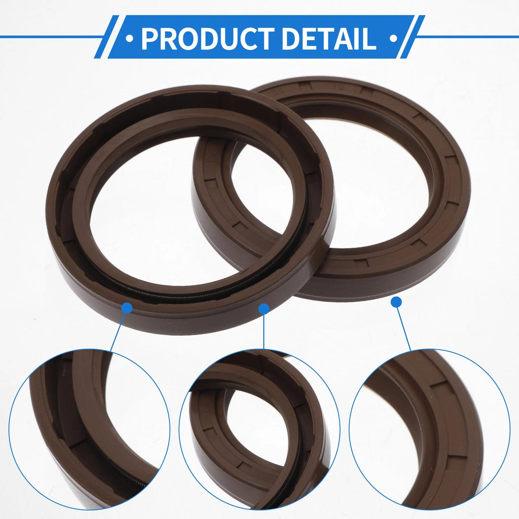 2X Oil Seal Rotary Shaft Seal FKM Rubber 50x68x10mm for Various Models