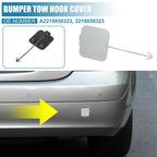 Rear Bumper Tow Hook Cover A2218850323 for Mercedes-Benz W221 (2007–2009) Silver Tone