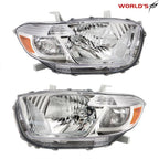 Halogen Chrome Housing Headlight for Toyota Highlander (2008–2010)