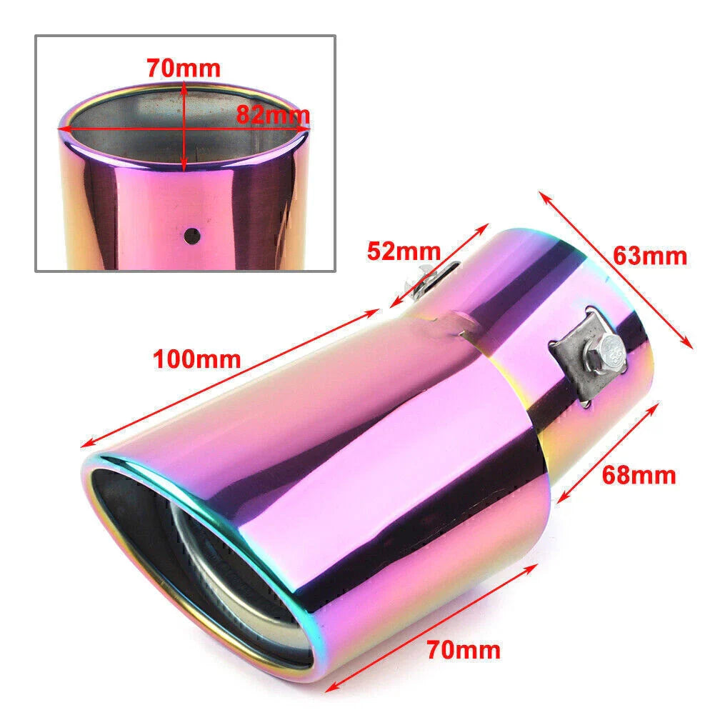 Stainless Steel Rear Exhaust Bent Pipe Tail Muffler Tip for Car Accessories