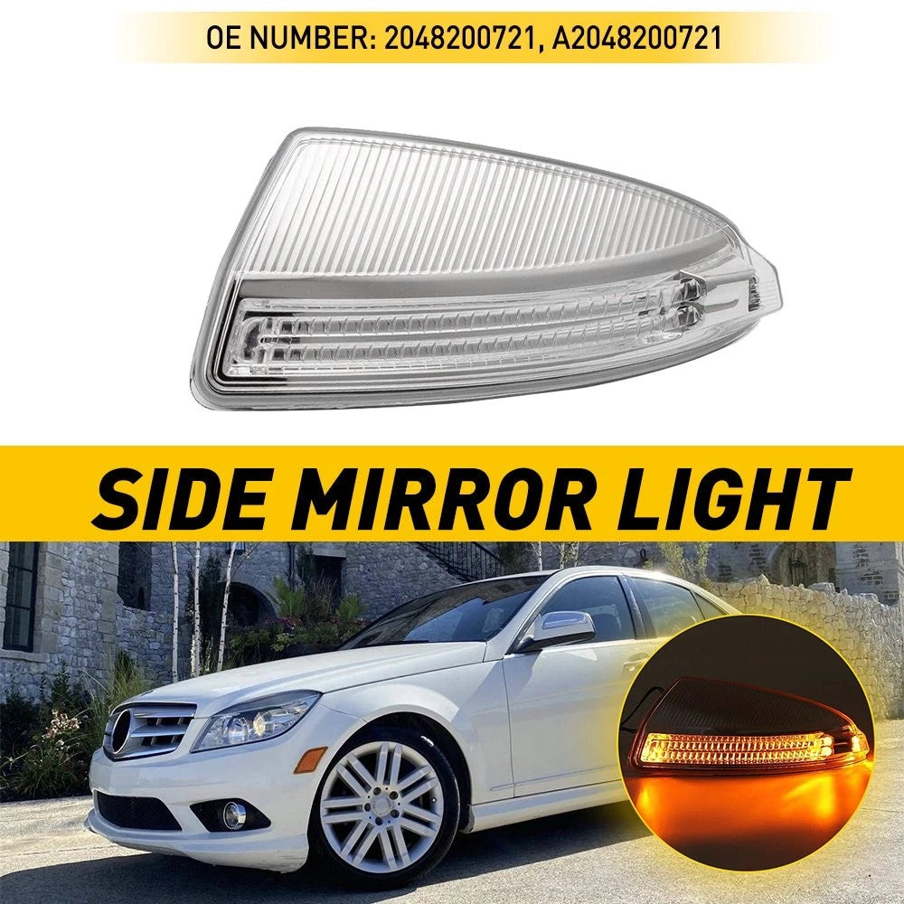 Left Side Door Mirror Light for Mercedes C63 AMG C300 C350 (2008–2011)