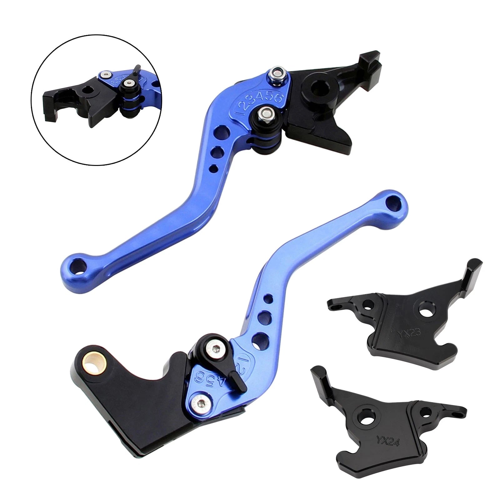 Short Clutch Brake Lever for Yamaha XMAX 300 (2023–2025) Blue