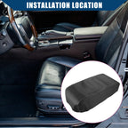 Center Console Armrest Covers for Nissan Pathfinder (2013–2020) Faux Leather Black Gray