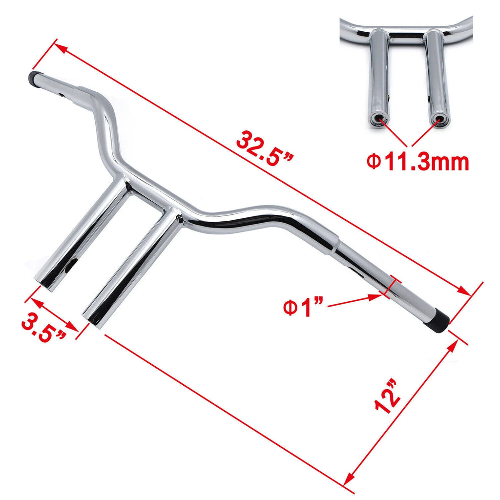 12" Tall MX-T Handlebar for Harley Sportster Dyna Softail