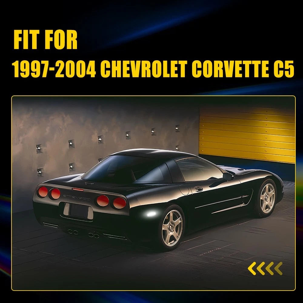 Smoked Housing White LED Rear Side Marker Light for Chevrolet Corvette C5 (1997–2004)