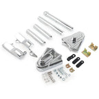 Rear Swingarm Covers for Harley Softail (2000–2007) Chrome