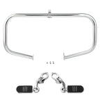 Chrome Highway Engine Guard Crash Bar Foot Pegs for Harley Touring (2009–2024)