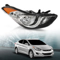 Halogen Headlight Assembly for Hyundai Elantra (2011–2013) Right Passenger