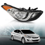 Halogen Headlight Assembly for Hyundai Elantra (2011–2013) Right Passenger