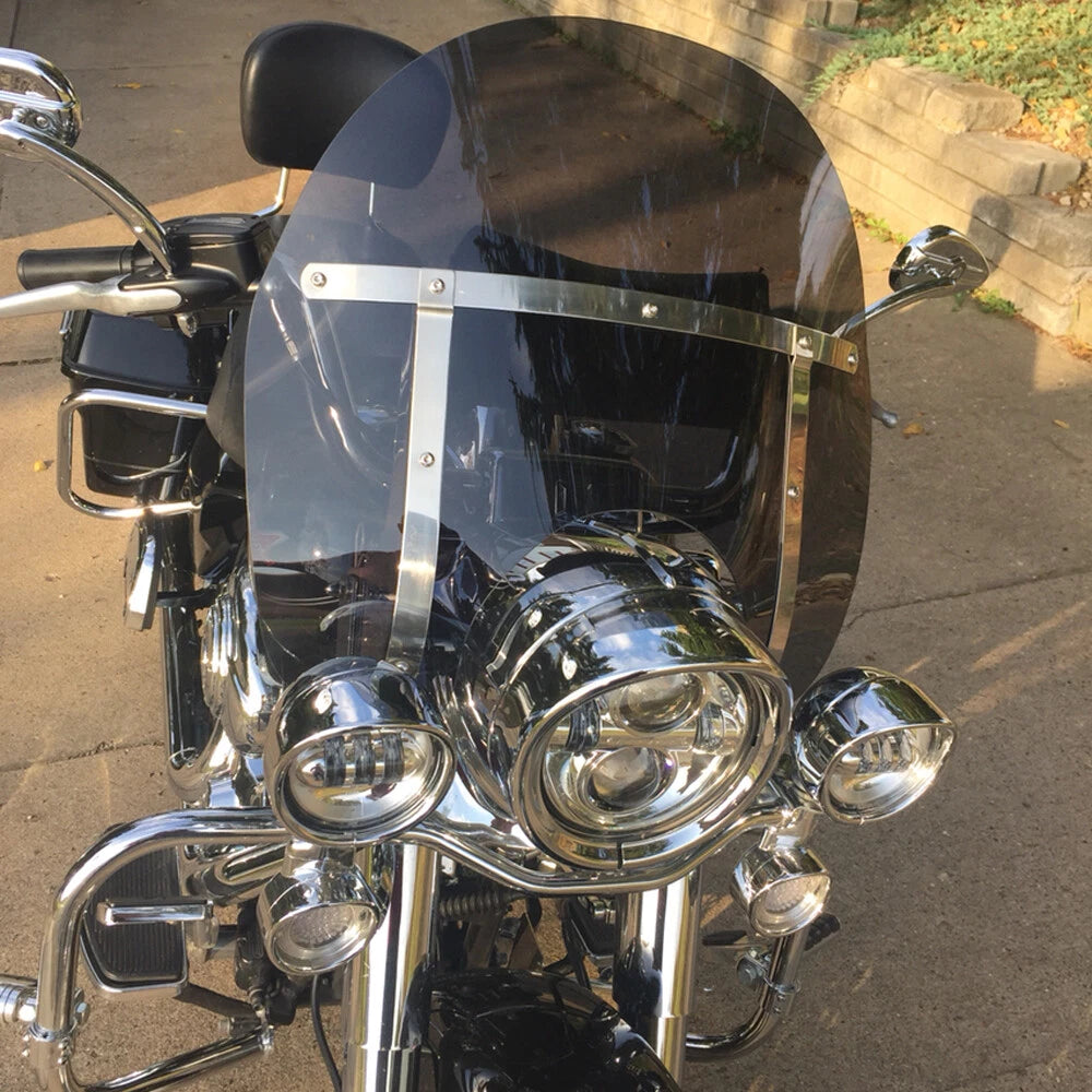 Smoke Detachable Windshield w/ Bracket for Harley Touring Road King (1994–2024)