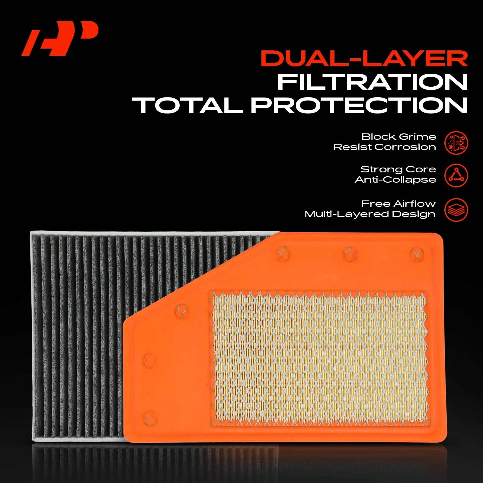 Set of 2 Engine & Active Carbon Cabin Air Filters for Chevy Malibu (2016–2025)