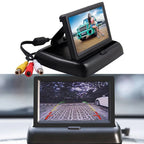 4-Inch HD Color Display Car Monitor with Folding Design for Universal Use