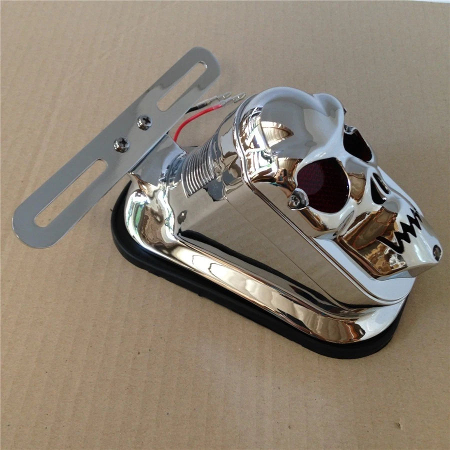 Metal Rear Skull Brake Tail Light for Harley Davidson Chopper