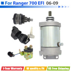Starter for Polaris Ranger 700 6X6 EFI (2006–2009) W/Bendix, Relay, Key Switch