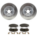 Front 390mm Drilled-Slotted Rotors & Disc Brake Pad Kit for Charger