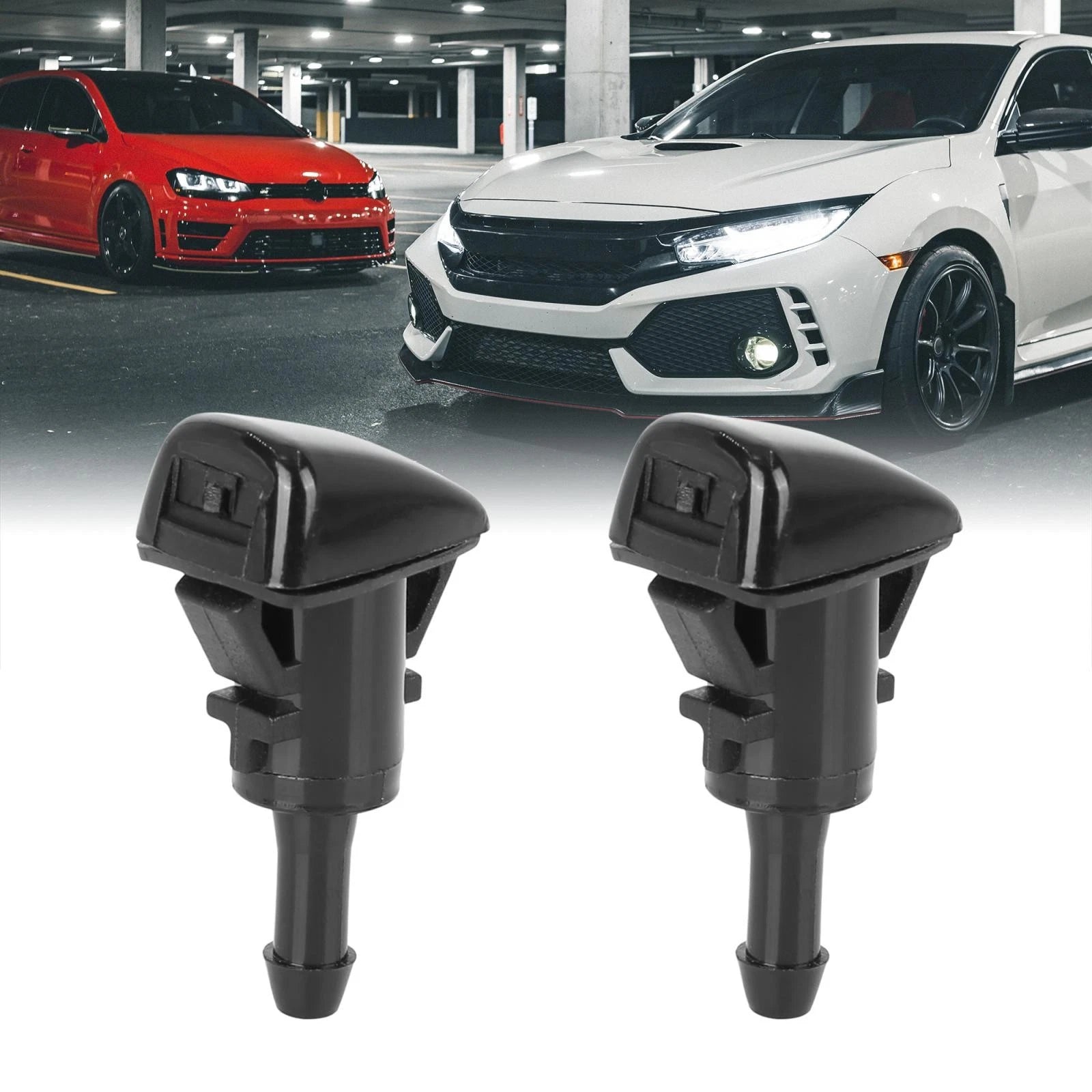 2X Windshield Washer Nozzle Sprayer 47185 for Mitsubishi Eclipse (2006–2012)