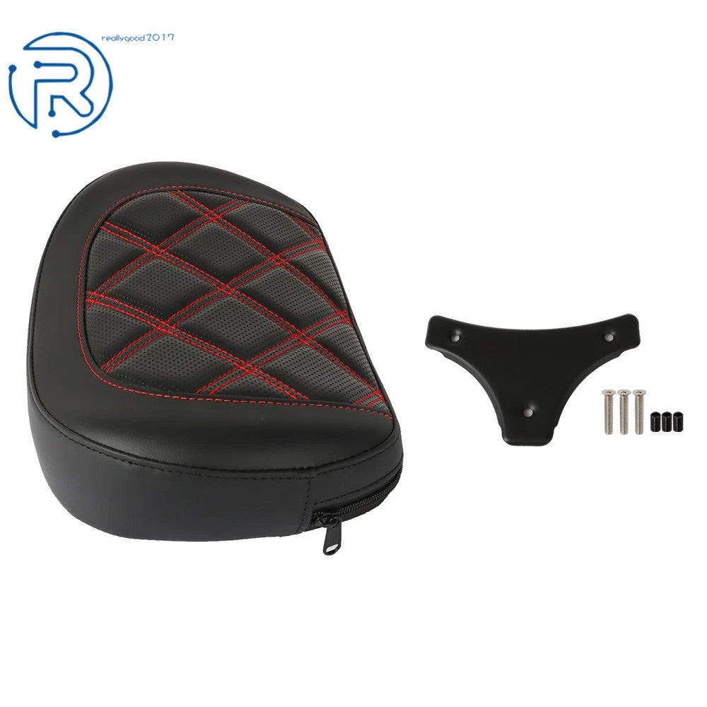 Passenger Backrest Pad with Red Stitching for Touring CVO Glide (1996–Up)