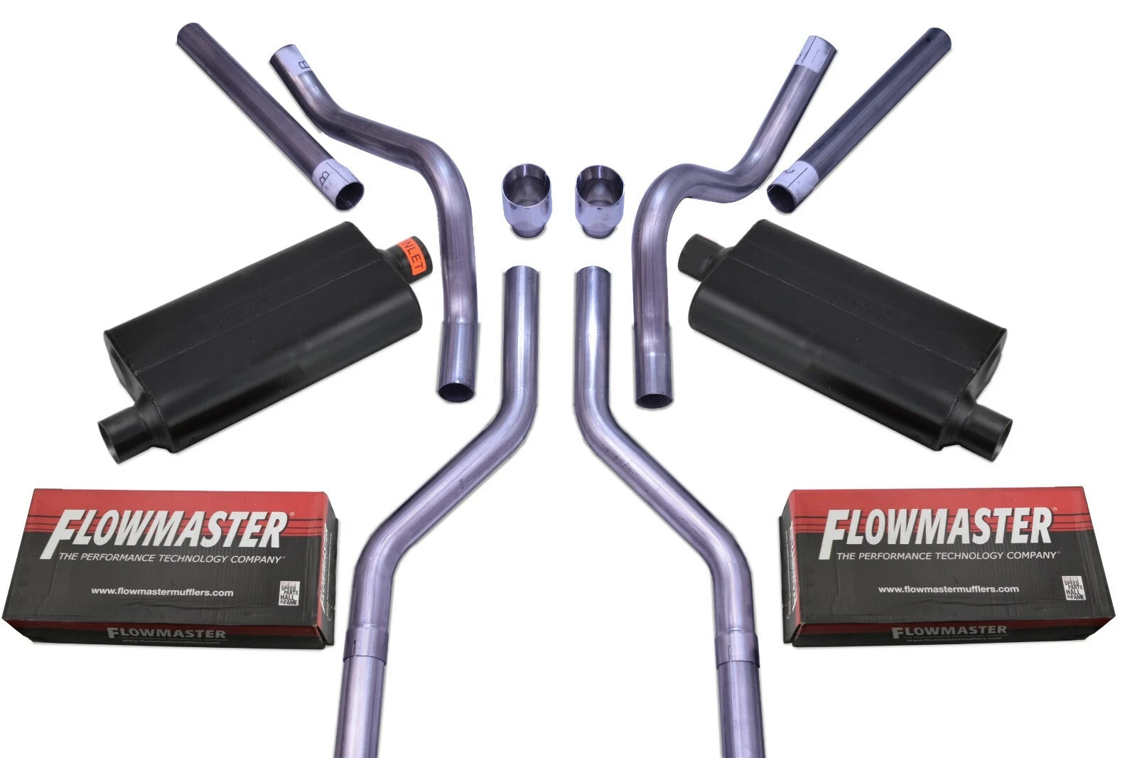 Dual Exhaust Kit for Chevy GMC C10 (1963–1972) - Flowmaster 50 Series Double Wall