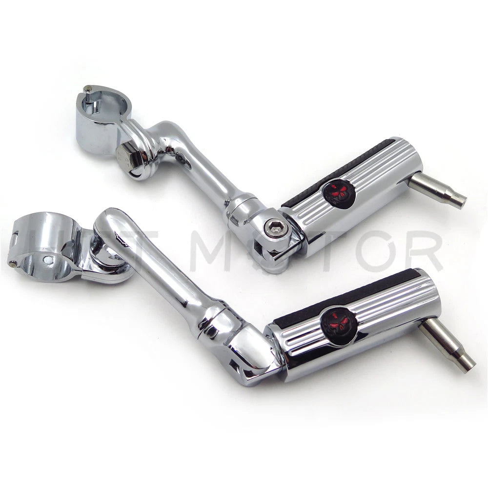Gear Skull 1.5" Footpeg Mounting Kit for Chrome Long Angled