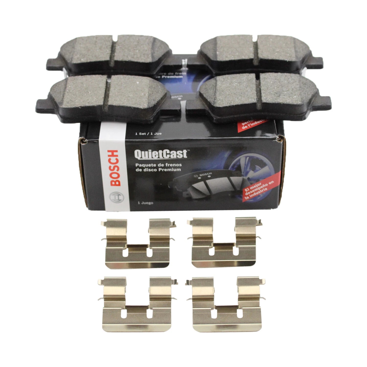 Bosch QuietCast Rear Ceramic Brake Pads for Elantra GT Veloster Forte Koup Soul (2013–2019)