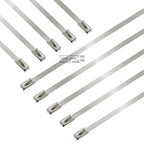 Set of 10 Stainless Steel Self-Locking Zip Ties for Exhaust Wrap