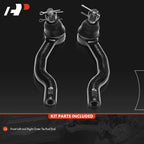 2X Front Outer Tie Rod End for Nissan Titan (2017-2023)