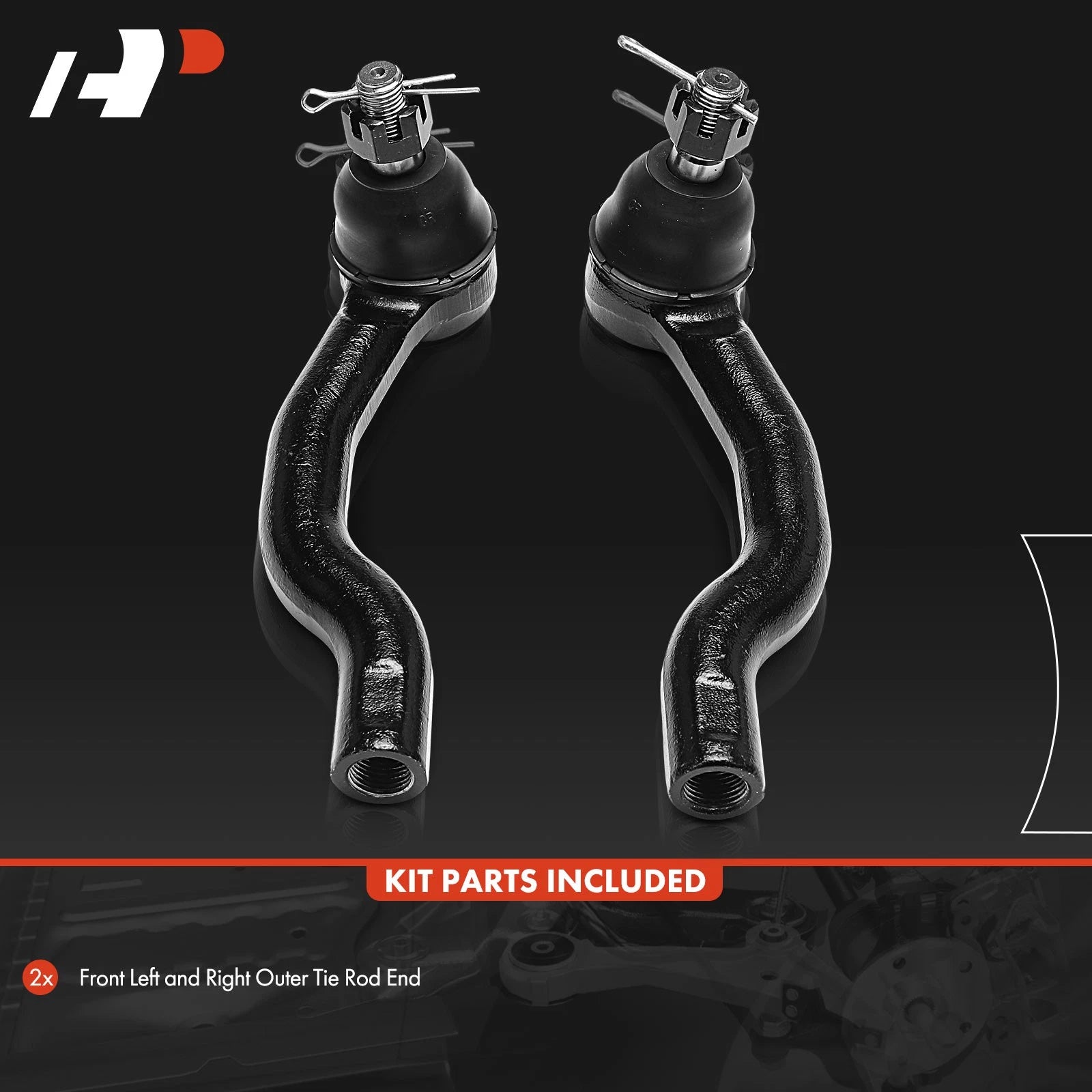 2X Front Outer Tie Rod End for Nissan Titan (2017-2023)