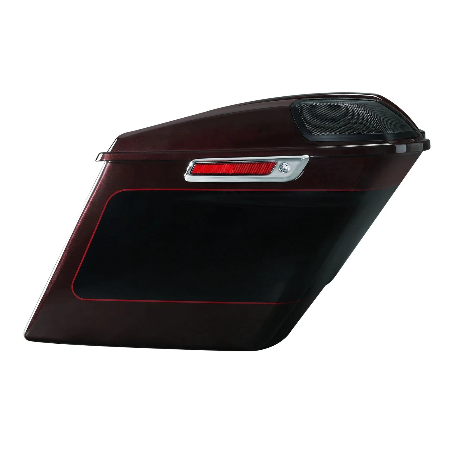 5" Stretched Saddlebag for Harley Touring (2014–2023) Midnight Crimson/Vivid Black