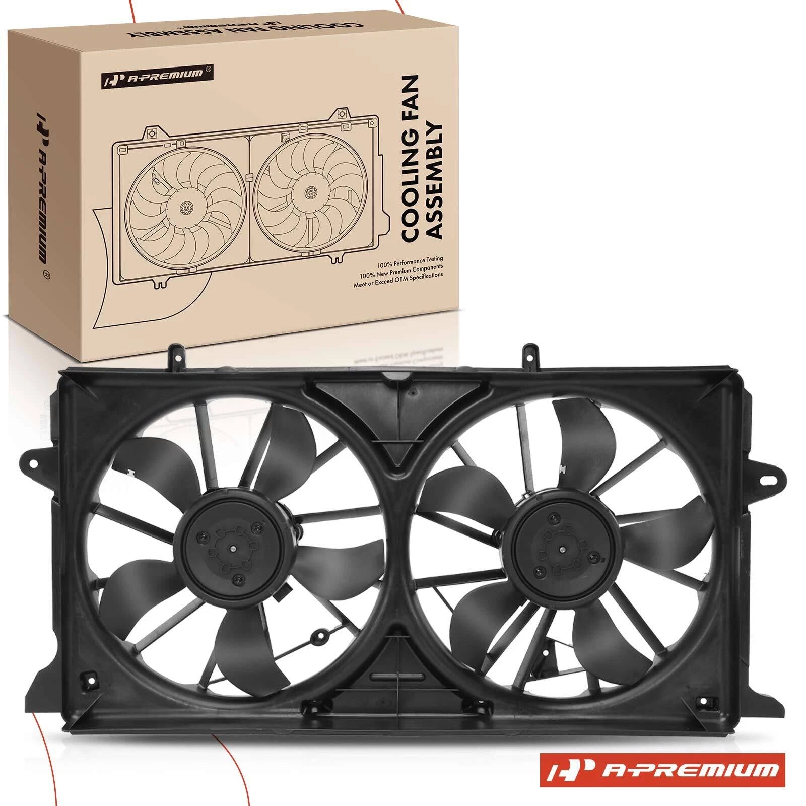Dual Cooling Fan Assembly with Shroud for Chevy Silverado 1500 (2014–2018)