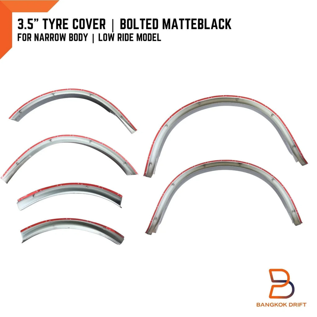 3.5" Tyre Coverage Matte Black Bolted Fender Flares for Nissan Navara (15-19)