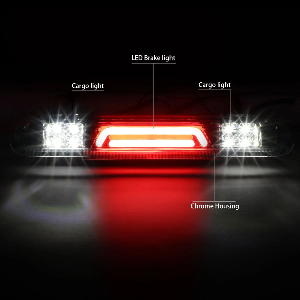 3D LED Bar Third Tail Brake Light for Ford F150 (2004–2008) Chrome