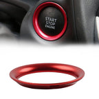 Push Button Ring Trim for Mazda 3 Axela 6 Atenza CX-5 (2014–2020) - Red