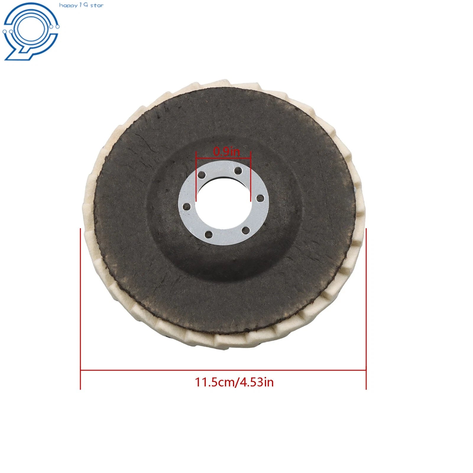 5 Pack Wool Felt Flap Discs for Buffing and Polishing Wheels (4-1/2")