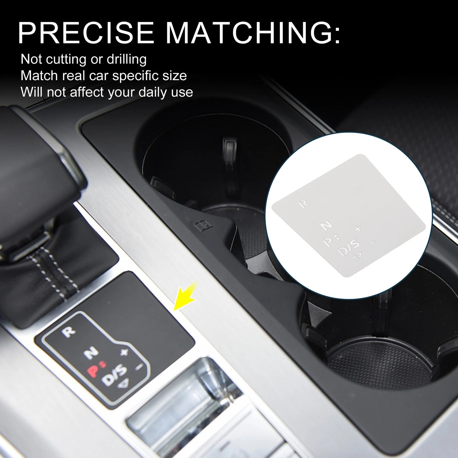 Gear Shift Panel Buttons Sticker for Audi A6 S6 A7 S7 Q7 SQ7 (2020–2023) Silver Tone