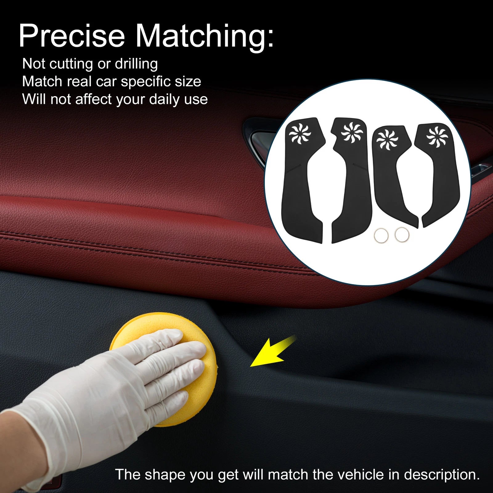 Set of 1 Car Door Anti Kick Pad Sticker Protector for Volkswagen Santana (2013–2015)