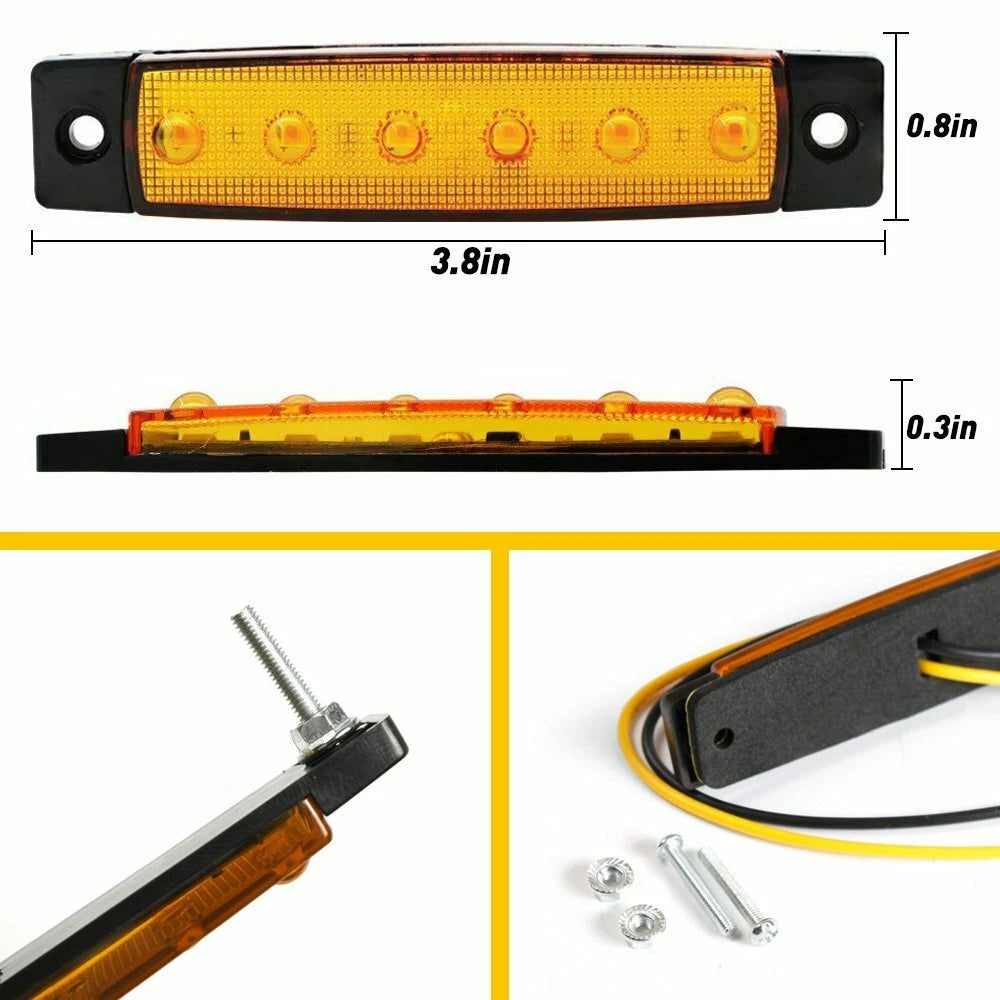 10 Pods Amber LED Rock Lights for Jeep (Offroad Truck UTV ATV)