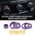 5 Pcs AC Headlight Media Switch Knob Cover for Chevrolet Silverado (2022–2023)
