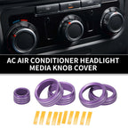 5 Pcs AC Headlight Media Switch Knob Cover for Chevrolet Silverado (2022–2023)