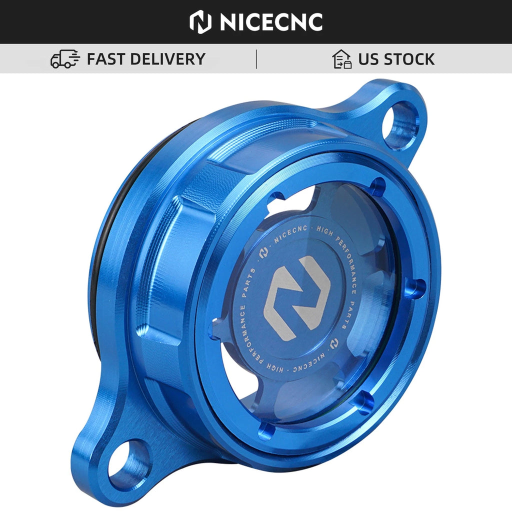 Transparent Oil Filter Cover Cap Plug for Yamaha YZ250F YZ450F (2014–2022) Blue