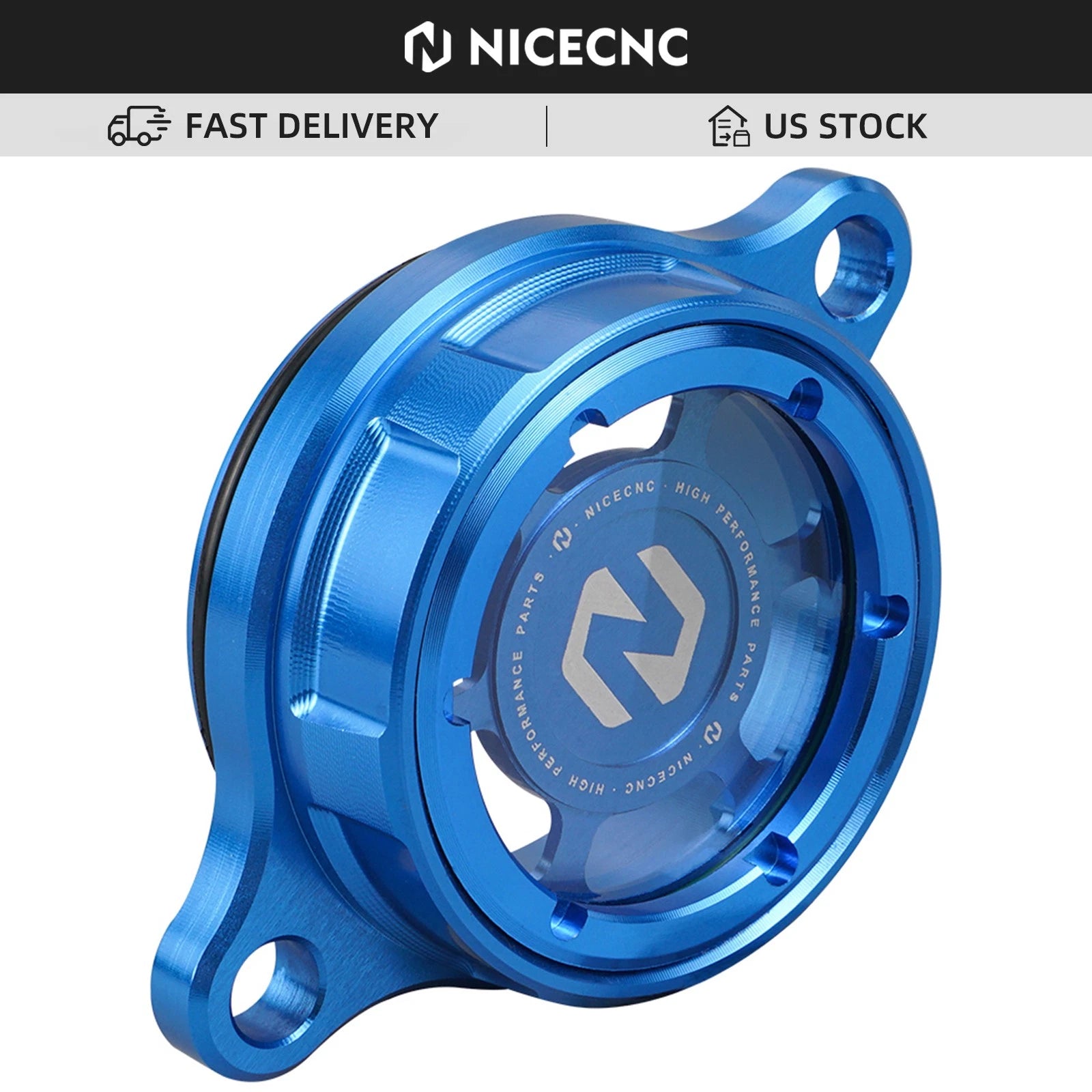 Transparent Oil Filter Cover Cap Plug for Yamaha YZ250F YZ450F (2014–2022) Blue